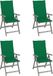 Acaciahout Chaise de jardin 4 pièces réglable avec coussins
