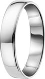 Lucardi Dames Ring glad 4mm - Echt Zilver - Zilverkleurig
