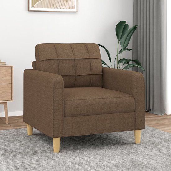 vidaXL Fauteuil Stof Bruin
