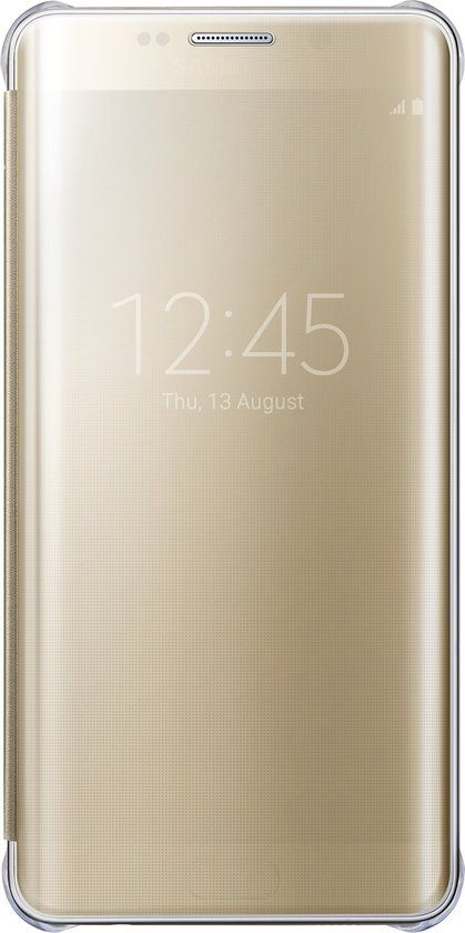 Samsung Clear View Cover voor Samsung S6 Edge+ - Goud