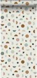 ESTAhome behang grafisch motief lichtbeige, oudroze en mintgroen - 53 cm x 10.05 m