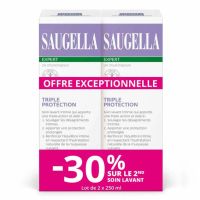 Saugella Drievoudige Bescherming Intieme Reinigingsverzorging Met Tijm En Zink 2x250ml