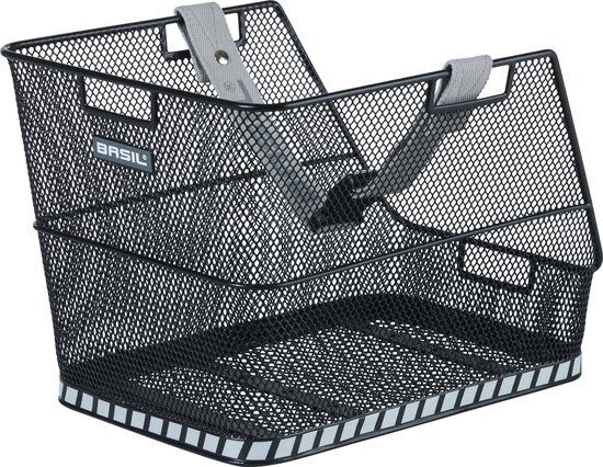 Basil Class Kinderfietsmand - Achter - Staal - Zwart - 31L - 10kg - Volwassenen