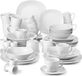 Holland Connections Service de table 24 pièces - Porcelaine blanche Carré