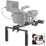 NEEWER Video-installatie voor schoudermontage met Arca Quick Release Dslr-camera en camcordermontage, dubbele handgrepen 15 mm staven (40 cm), videostabilisator voor filmmaken, compatibel met SmallRig