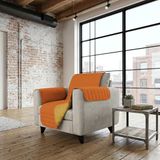Italian Bed Linen TRENDY Bankovertrek, tweekleurig, microvezel, oranje/geel, 1-zits