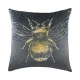 Evans Litchfield Gouden Bee Polyester Gevulde Kussenschoen, Grijs, 43 x 43cm