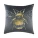 Evans Litchfield Gouden Bee Polyester Gevulde Kussenschoen, Grijs, 43 x 43cm
