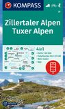 Kompass Hiking Map 37 Zillertal Alps, Tux Alps 1:50,000