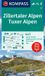 Kompass Hiking Map 37 Zillertal Alps, Tux Alps 1:50,000