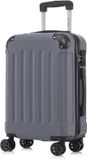 YONSLY Handbagage Koffer - 55cm - 40 L - TSA Slot - YKK Rits - 360° Draaibare Wielen - Grijs
