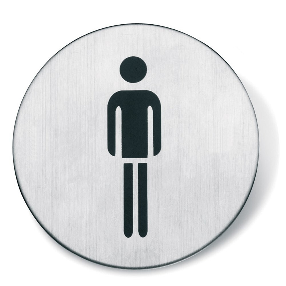 Almar Pictogram rond man zelfklevend inox