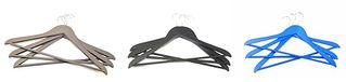 Ordinett Set van 3 houten kleerhangers | broekstang | verschillende kleuren | L 44