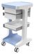 Chariot cosmétique pour salon - Chariot roulant avec rangement - 2 tiroirs - Plastique - Réutilisable - Utilisable derrière une vitre