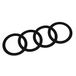 Originele Audi Q2 C-Blade decoratiefolie set Audi ringen externe ringen briljant zwart 81B064317 Y9B