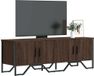 Maison Exclusive - meuble TV, marron, aspect chêne, 122x34x41 cm, panneau de particules