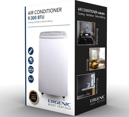 Ergenic Silence Airconditioner - 9300 BTU - Mobiele Airco - Wit