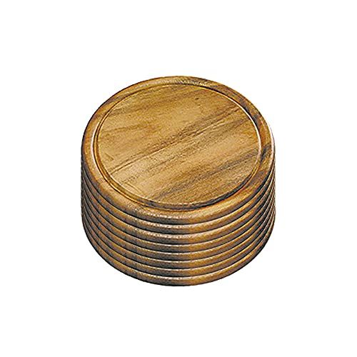 TS Exclusiv 8 x vleesborden acacia rond 25 cm