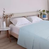 ECOMMERC3 Extra zacht en comfortabel laken voor bedden van 180 cm, lichtblauw, gemaakt in Spanje, ademend, onderhoudsvriendelijk
