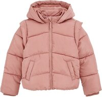 WE Fashion Meisjes Jas met capuchon 122/128 Light pink