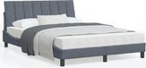 Maison Exclusive - Lit avec matelas « Hanko » gris foncé 120 x 200 cm, velours