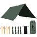 FREE SOLDIER Tarp Waterdicht tentzeil, 3 x 3 m, ultralicht, uv-bescherming, camping, zonwering, outdoor, groot, voor kamperen, wandelen, outdoor-activiteiten (lichtgroen)