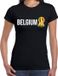 Bellatio Decorations Verkleed shirt dames - Belgium - zwart - supporter - themafeest - Belgie S