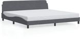 vidaXL Bedframe "Dover" 200x200 cm fluweel donkergrijs