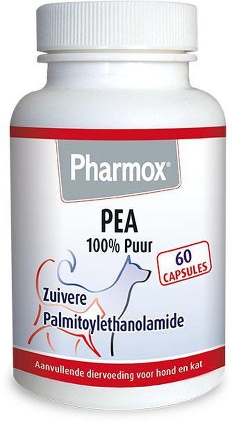 Pharmox Hond & Kat PEA 100% Puur - 60 Capsules - 100% pure PEA (Palmitoylethanolamide)