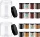 Set de 16 boîtes de rangement 240 ml et 420 ml boîtes en plastique hermétiques avec couvercle sans BPA conteneur transparent pots de rangement en plastique ronds pour épices céréales bonbons confiture