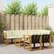 vidaXL Hoek loungeset Acacia hout Natuurlijk et crème