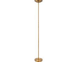 Lucide ZENITH - Vloerlamp - Ø 25,4 cm - LED Dimbaar - 1x20W 3000K - Mat Goud / Messing