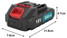 StarTech Lithium-accupack - 18V vervangingsaccu - 3000 mAh - 2-pack - Type-C oplaadfunctie