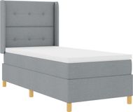 vidaXL Boxspring Bed Lichtgrijs Stof 80 x 200 cm