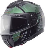 Schuberth C5 Systeemhelm Globe glans zwart groen - Maat 63