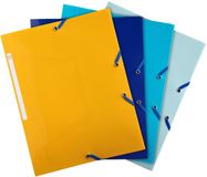 Exacompta BeeBlue Opbergmap met flap, A4, Polypropyleen (PP), Blauw, Lichtblauw, Turkoois, Geel, 250 vel, Elastische band