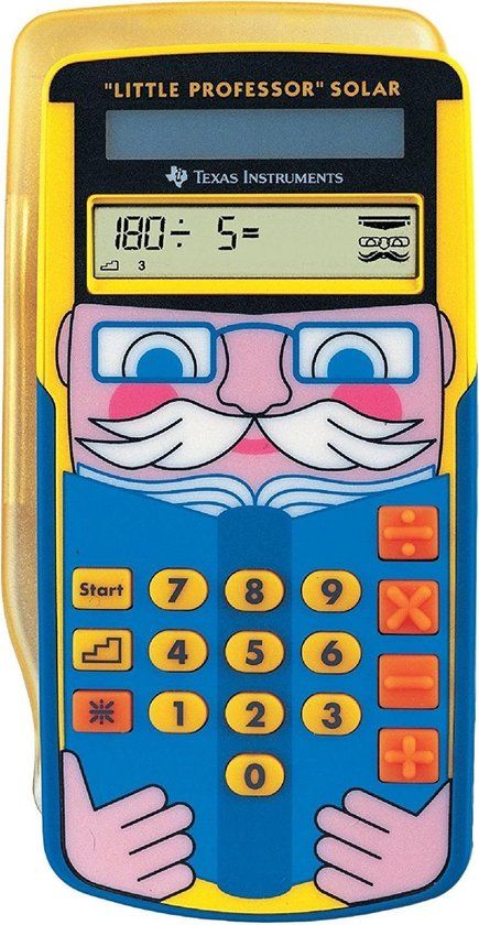 Texas Instruments Little Professor Solar - Rekenmachine - Blauw/Geel