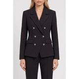 NIKKIE getailleerde double breasted blazer - zwart