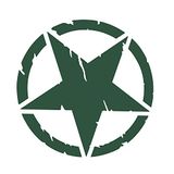 4R Quattroerre.it 17095 Stickers Army Star Army Master voor Jeep Renegade, diameter 20 cm, legergroen, 2 stuks