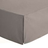 Bankhoes 80 x 190/200 cm, lattenbodem overtrek 80 cm, kleur grijs