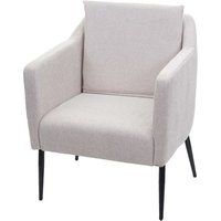 HWC-H93a Lounge fauteuil, fauteuil cocktail fauteuil relax fauteuil ~ stof/textiel crème-beige