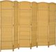 HOMCOM Paravent Polypropylène, Bois de pin-270L x 1,7l x 180H cm-Bois naturel