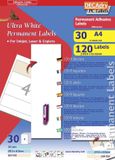 Decadry Etiketten / Labels 192 x 61mm Wit 120 stuks