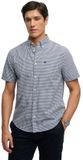 Superdry Preppy Poplin Overhemd Met Korte Mouwen North Sea Navy Check XL Man