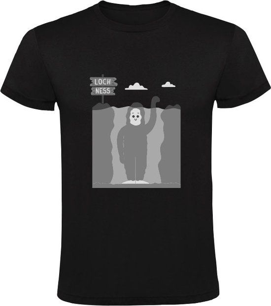 Sol's Loch Ness Heren T-shirt - Zwart - Maat M