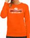 Bellatio Decorations Koningsdag sweater voor dames - frikandel, ik Willem - oranje - feestkleding XXL