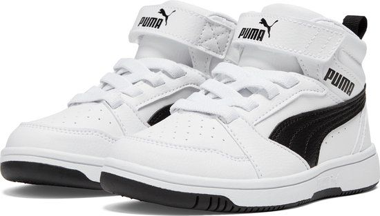 PUMA Rebound V6 Mid AC+ PS Sneakers Kids - White/Black - Size 30 - Unisex