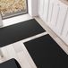 PETTI Artigiani Italiani - Keukentapijt, loper voor keuken, wasbaar, antislip, tapijt voor keuken, effen, 52 x 80 cm, zwart, 100% Made in Italy