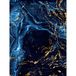 Abstracte Donkerblauw Goud Water Grote Muur Art Print Canvas Premium Poster