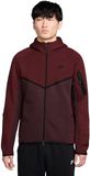 Nike tech fleece full-zip hoodie in de kleur rood.
